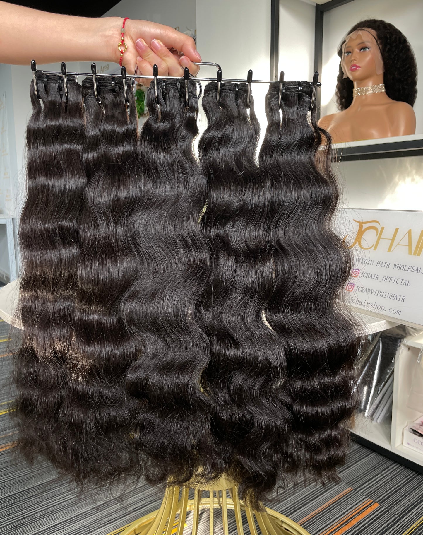 Raw Vietnamese Hair single drawn Bundle #1B - Indian Wavy