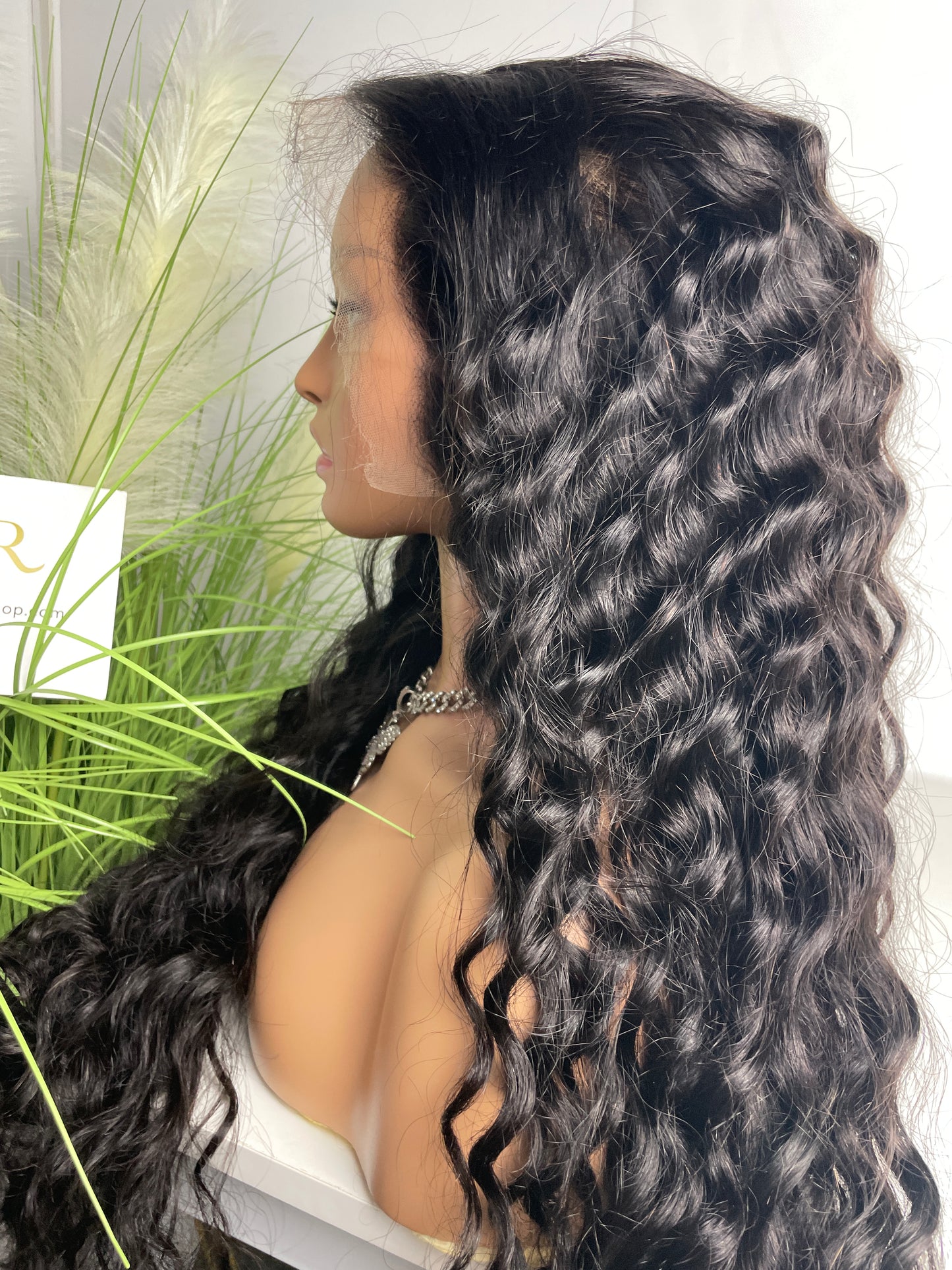 Burmese Virgin Hair 13x4 13x6 HD Full Frontal Wig - Loose Curly #1B