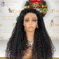 Top Burmese Virgin Hair 13x4 13x6 HD Full Frontal Wig - Pixie Curly #1B