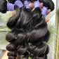 top raw cambodian hair bundle  #1B loose wave