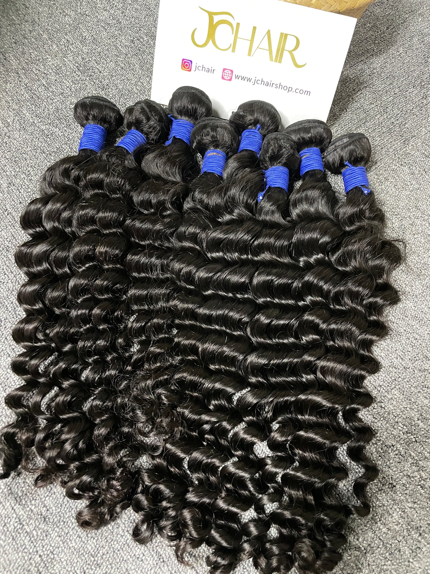 top raw cambodian hair bundle  #1B loose curly