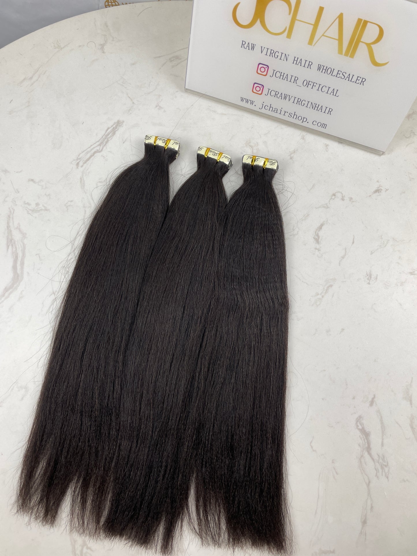 YAki straight tape in extensions #1B