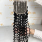 Raw Hair Italian Curly HD / Transparent Lace Closure #1B