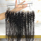 Top Virgin Kinky Curly HD / Transparent Lace Frontal #1B