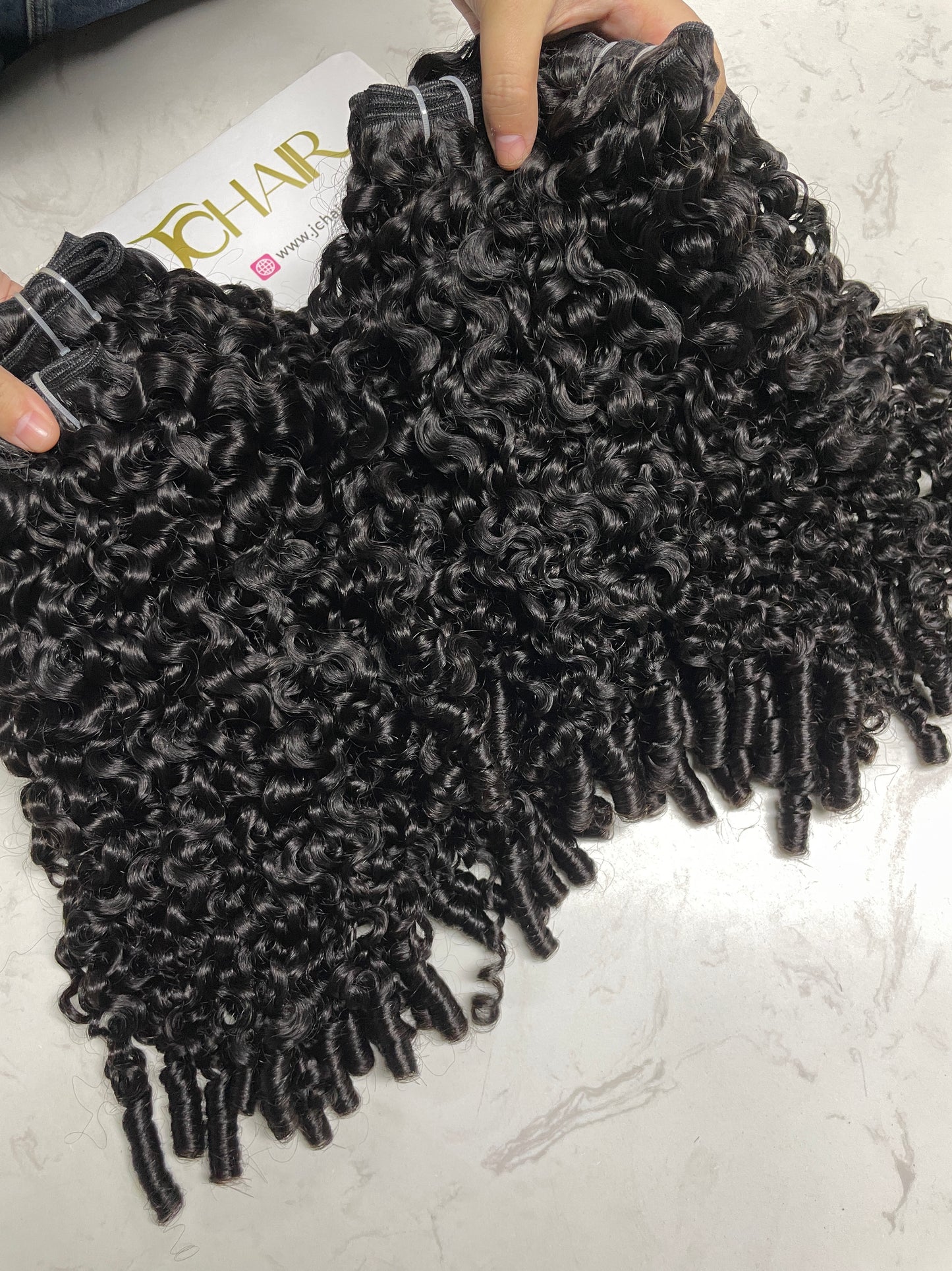 Top Burmese Virgin Hair Spanish Spiral Curly Bundle #1B