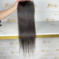 Raw hair Straight HD / Transparent Lace Closure #1B