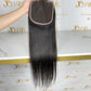 Raw hair Straight HD / Transparent Lace Closure #1B