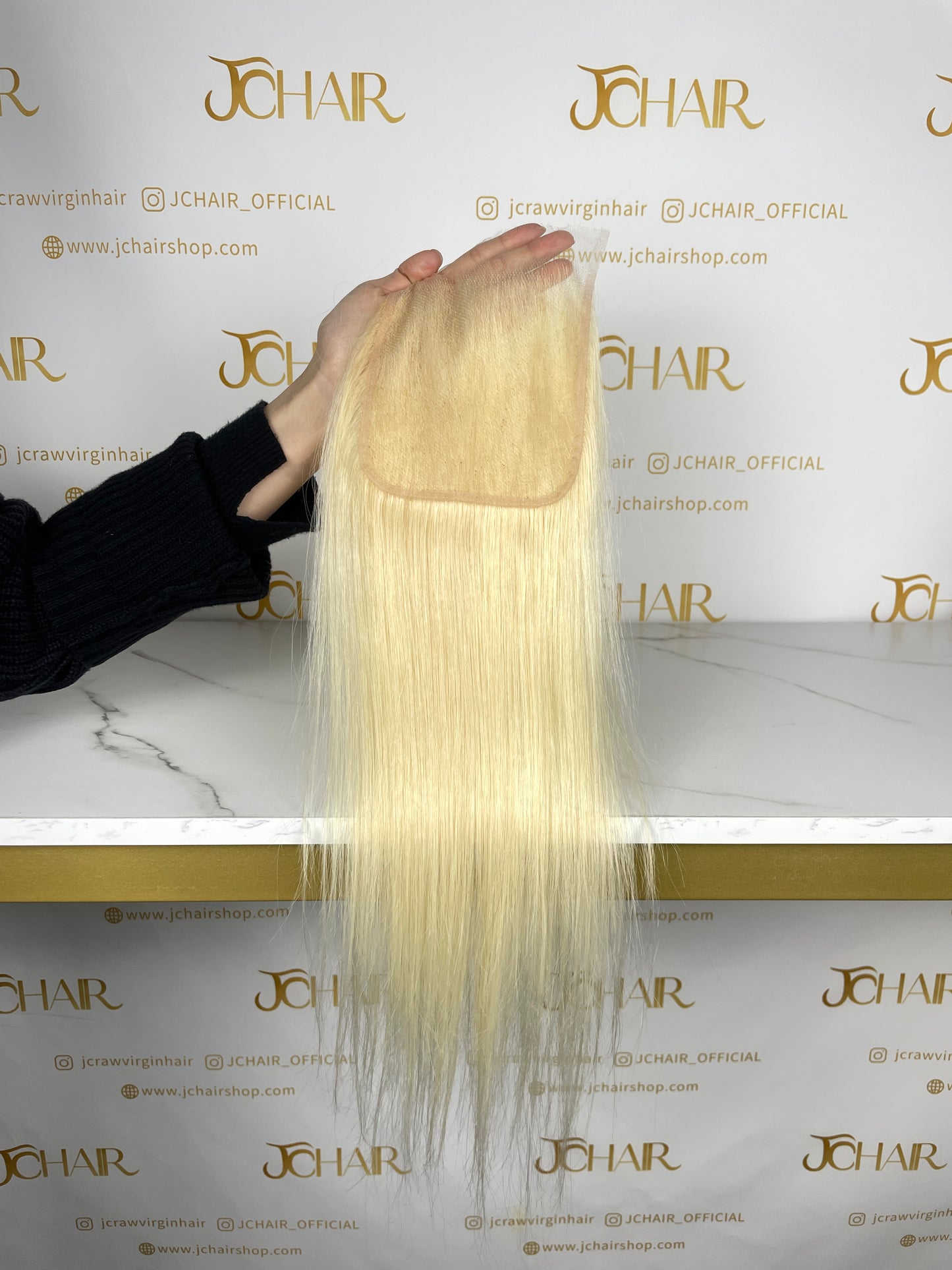 Raw hair Straight HD / Transparent Lace Closure #613