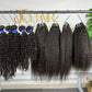 top raw cambodian hair bundle  #1B kinky straight