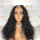 Top Virgin V-part Wig 180% 210%Density - Italian Curly #1B