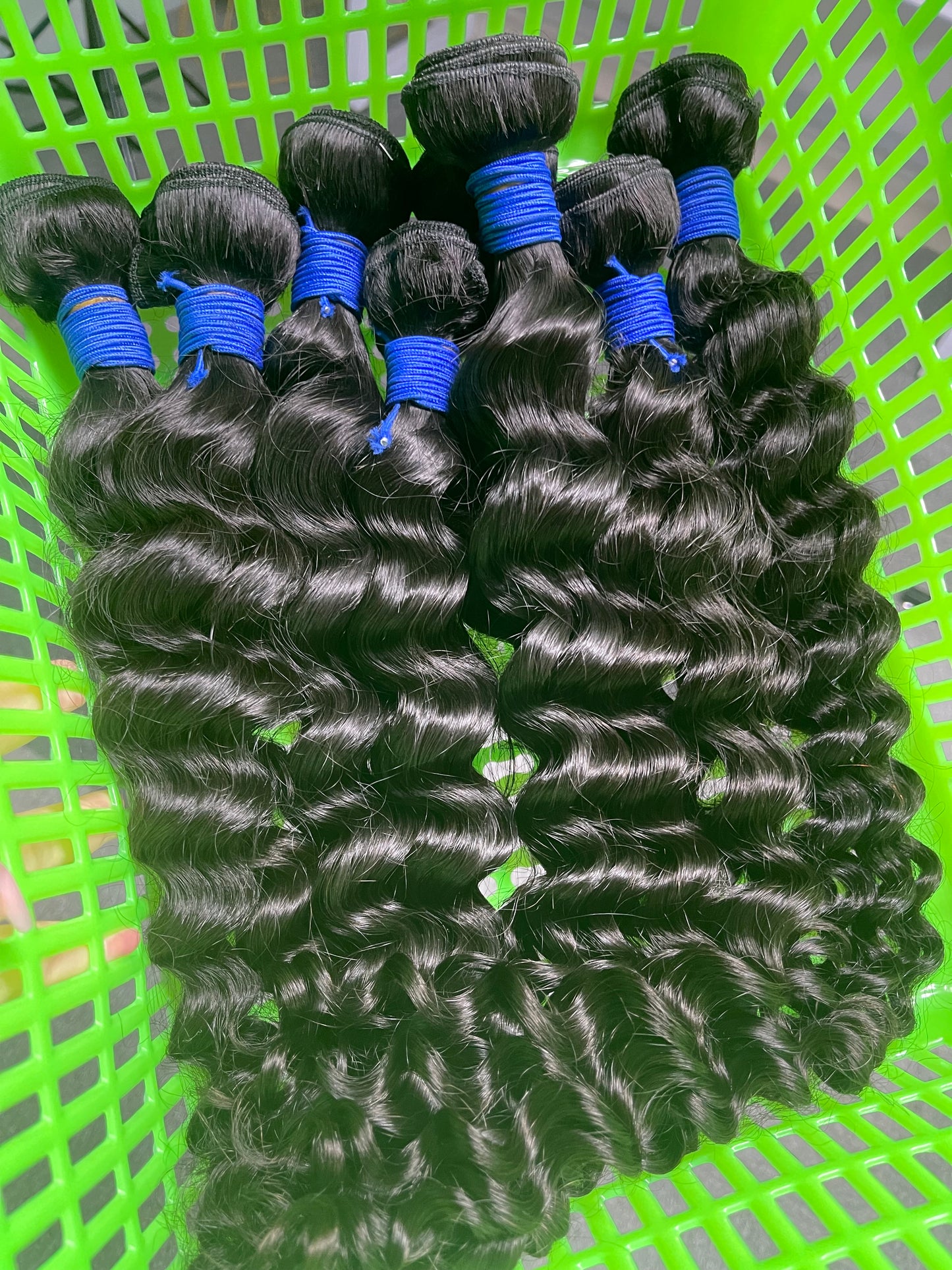 top raw cambodian hair bundle  #1B loose curly