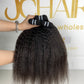 top raw cambodian hair bundle  #1B kinky straight